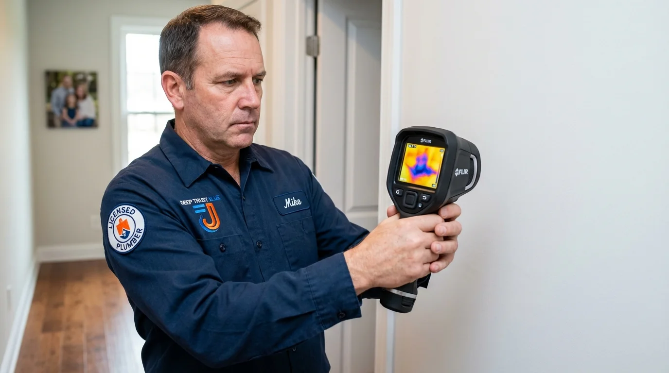 Thermal imaging leak detection by Johns Plumbing LLC in New Palestine